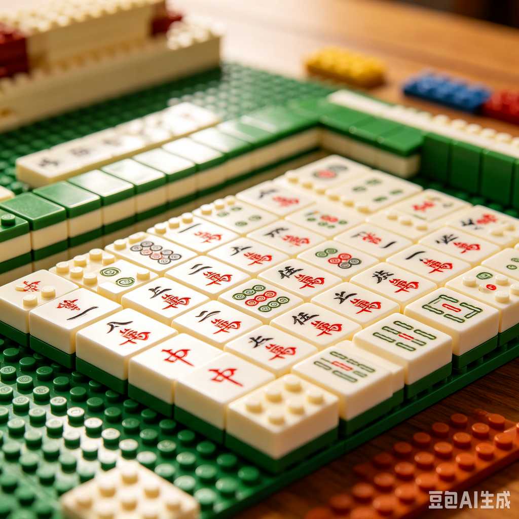 flat print mahjong set